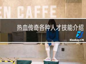 热血传奇各种人才技能介绍