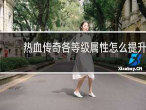 热血传奇各等级属性怎么提升