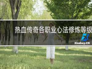 热血传奇各职业心法修炼等级