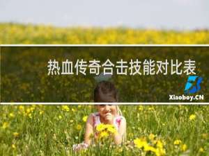 热血传奇合击技能对比表