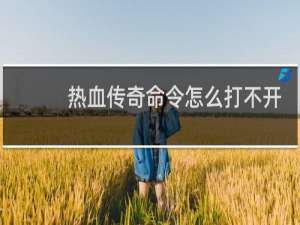 热血传奇命令怎么打不开