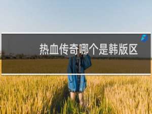 热血传奇哪个是韩版区