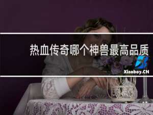 热血传奇哪个神兽最高品质
