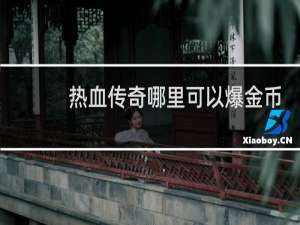 热血传奇哪里可以爆金币