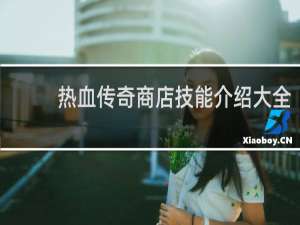 热血传奇商店技能介绍大全