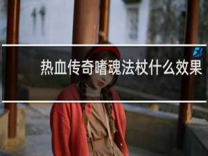 热血传奇嗜魂法杖什么效果