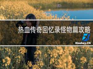 热血传奇回忆录怪物篇攻略
