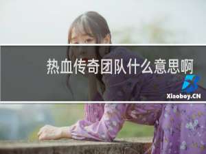 热血传奇团队什么意思啊