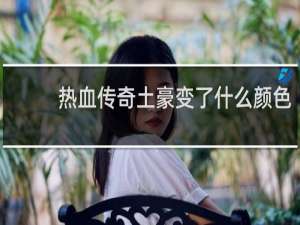 热血传奇土豪变了什么颜色