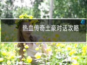热血传奇土豪对话攻略