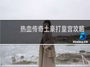 热血传奇土豪打皇宫攻略