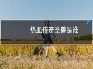 热血传奇圣兽是谁