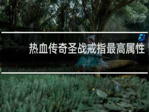 热血传奇圣战戒指最高属性