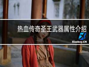 热血传奇圣王武器属性介绍