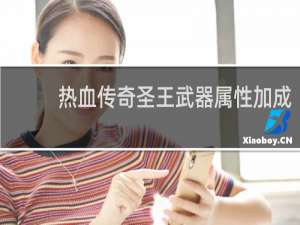 热血传奇圣王武器属性加成
