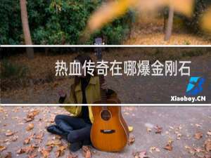 热血传奇在哪爆金刚石