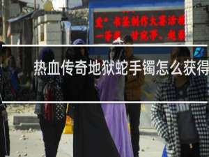 热血传奇地狱蛇手镯怎么获得