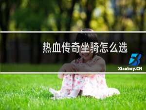 热血传奇坐骑怎么选