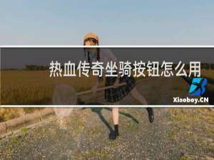 热血传奇坐骑按钮怎么用