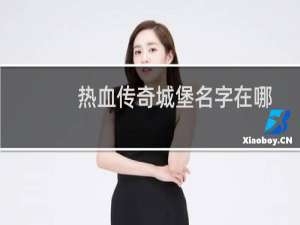 热血传奇城堡名字在哪