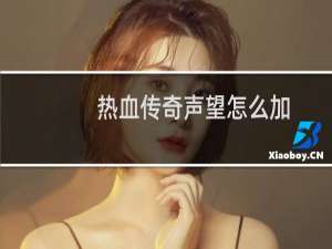 热血传奇声望怎么加