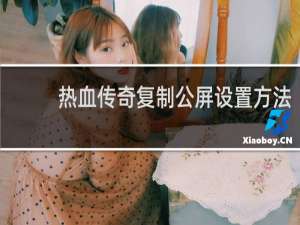 热血传奇复制公屏设置方法