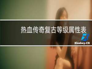 热血传奇复古等级属性表
