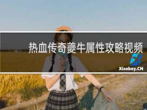热血传奇夔牛属性攻略视频