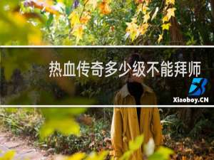 热血传奇多少级不能拜师