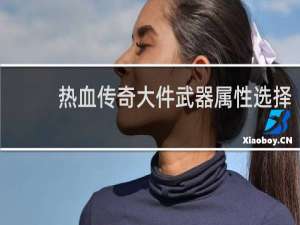 热血传奇大件武器属性选择