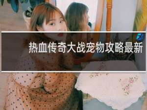 热血传奇大战宠物攻略最新