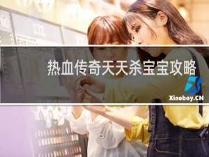 热血传奇天天杀宝宝攻略
