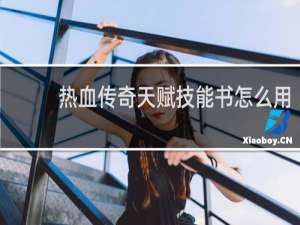 热血传奇天赋技能书怎么用