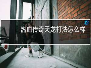 热血传奇天龙打法怎么样