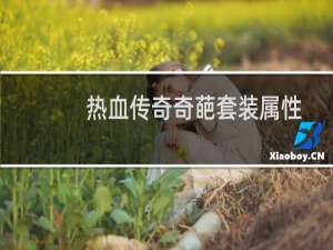 热血传奇奇葩套装属性