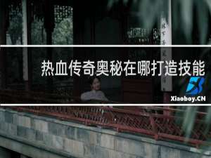 热血传奇奥秘在哪打造技能