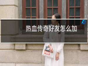 热血传奇好友怎么加