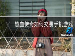 热血传奇如何交易手机游戏