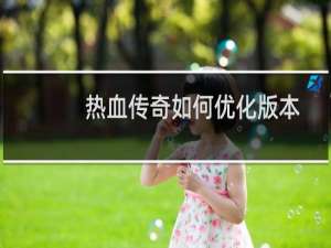热血传奇如何优化版本