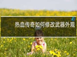热血传奇如何修改武器外观