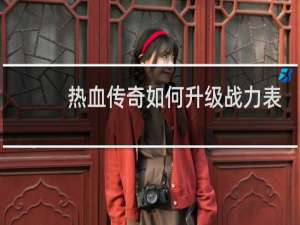 热血传奇如何升级战力表