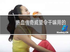 热血传奇威望令干嘛用的