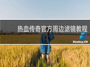 热血传奇官方周边滤镜教程