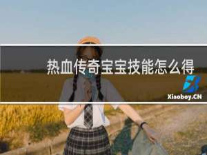 热血传奇宝宝技能怎么得