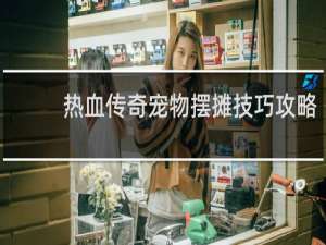 热血传奇宠物摆摊技巧攻略