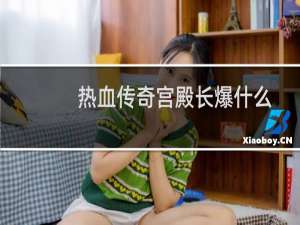 热血传奇宫殿长爆什么