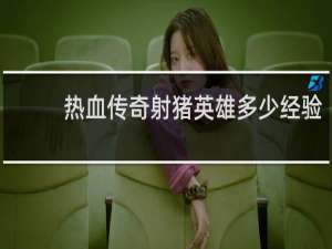 热血传奇射猪英雄多少经验
