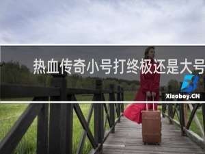 热血传奇小号打终极还是大号