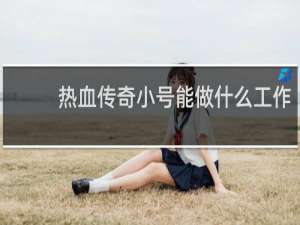 热血传奇小号能做什么工作