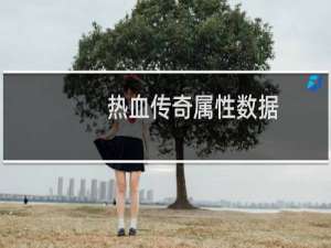 热血传奇属性数据